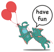 funny cat character sticker png