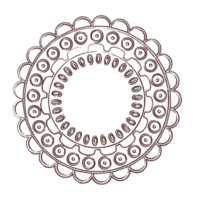 arte de linha de doodle mandala png