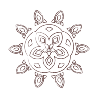 dessin au trait mandala doodle png