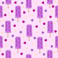 Violet ice cream, seamless pattern vector