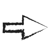 doodle line art arrow png