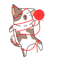 personagem de desenho animado de gatinho png