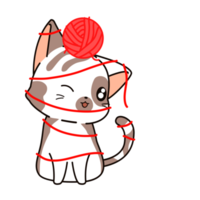 personaje de dibujos animados de gatito png