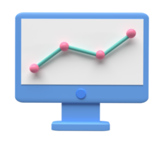 Web analytics icon 3d illustration png