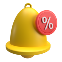 Discount notification 3d illustration png