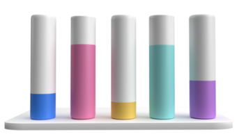 graphique à barres colorées pour le rendu 3d de l'analyse Web png