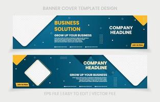 company cover banner social media vector design