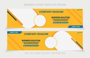 banner de portada de empresa de diseño vectorial propósito de redes sociales vector