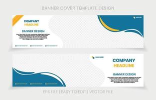 company profile and business solution cover banner social media vector