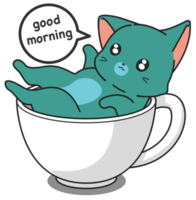 funny cat character sticker png