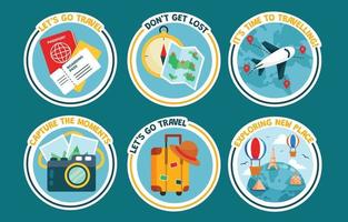 World Tourism Day Sticker Collection vector