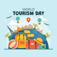 concepto del día mundial del turismo vector
