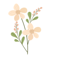 flower cartoon in flat style png