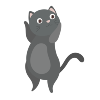 kattencartoon in vlakke stijl png