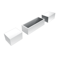 maquete de caixa de embalagem 3d png