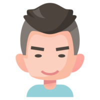 Avatar cartoon in flat style png