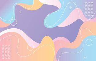 Pastel Color Geometric Gradient Fluid Background vector