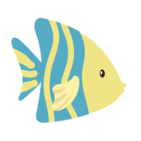 dessin animé de poisson dans un style plat png