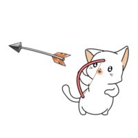 personagem de desenho animado de gatinho png