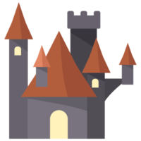 castle icon in flat style png