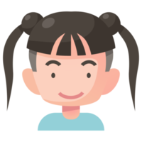 Avatar cartoon in flat style png