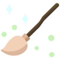 Witch broom icon flat style png