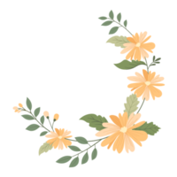coroa de flores em estilo simples png