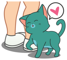 funny cat character sticker png