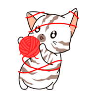 personagem de desenho animado de gatinho png