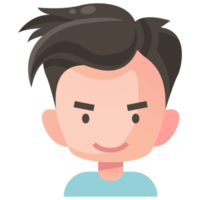 Avatar cartoon in flat style png