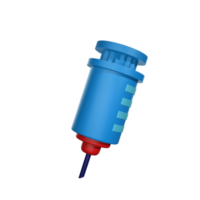 ilustração de design de tema médico de seringa de ícone 3d png