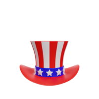 3D-Rendering von Uncle Sam Hat Illustration png