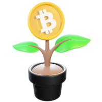 ilustración de icono de inversión de bitcoin png