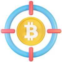 illustration d'icône cible bitcoin png