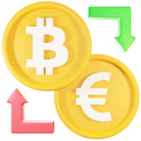 ilustración de icono de intercambio de bitcoin png