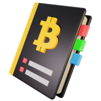 ilustración de icono de libro de bitcoin png