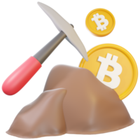 Bitcoin gruvdrift ikon illustration png