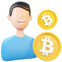 bitcoin investor icon illustration png