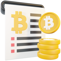 ilustración de icono de factura de bitcoin png