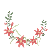 floral wreath in flat style png