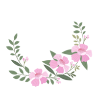 floral wreath in flat style png