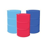 Gasoline Barrel Flat Illustration. Clean Icon Design Element on Isolated White Background vector