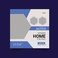 Social media post design template vector