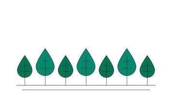 Tree icon with white background above for writing. Vector illlustration.