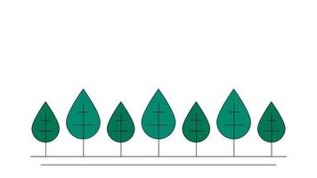 Tree icon with white background above for writing. Vector illlustration.