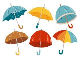 Autumn fall umbrella flat design vector illustration