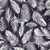 tropical background  palm leaves vector seamless pattern