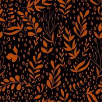 Vector seamless pattern with leaves illustration