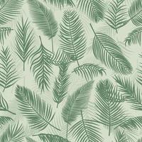 tropical background  palm leaves vector seamless pattern