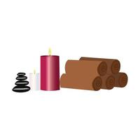 meditation still life setting vector illustration on white background